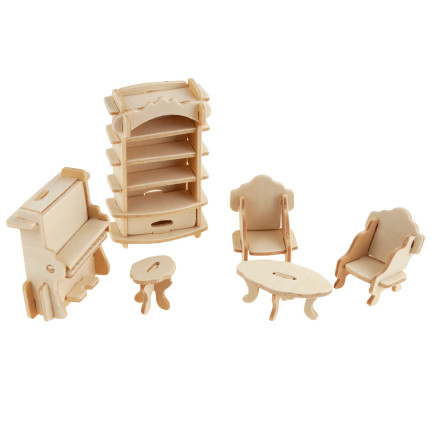 TG67315 Puppenhausmöbel aus Holz 34 Stück