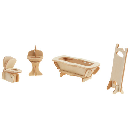 TG67315 Puppenhausmöbel aus Holz 34 Stück