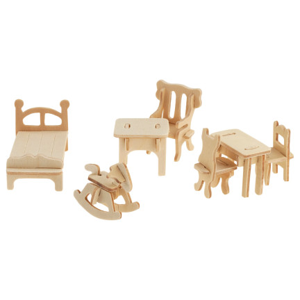 TG67315 Puppenhausmöbel aus Holz 34 Stück