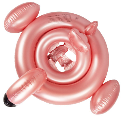 TG67349 Inflatable flamingo ring with a seat for children