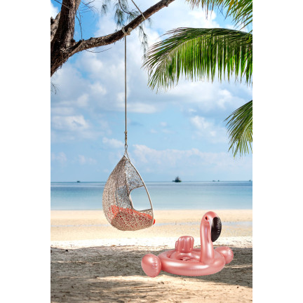 TG67349 Inflatable flamingo ring with a seat for children