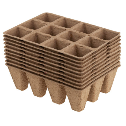 TG67368 Torf Pflanzentöpfe für Setzlinge 10 Schalen 120 Stück