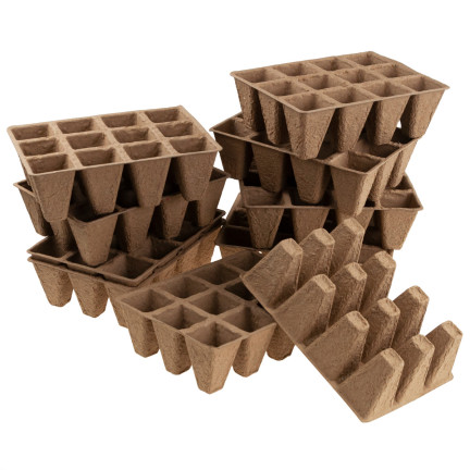 TG67368 Torf Pflanzentöpfe für Setzlinge 10 Schalen 120 Stück