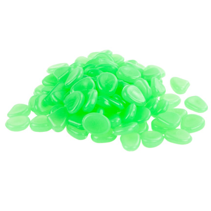 TG67713-3 FLUORESZIERENDE LEUCHTENDE KIESELSTEINE 100 STÜCK GRÜN