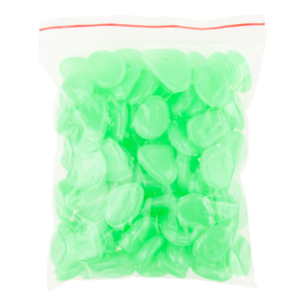 TG67713-3 FLUORESZIERENDE LEUCHTENDE KIESELSTEINE 100 STÜCK GRÜN