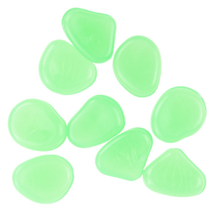 TG67713-3 FLUORESZIERENDE LEUCHTENDE KIESELSTEINE 100 STÜCK GRÜN