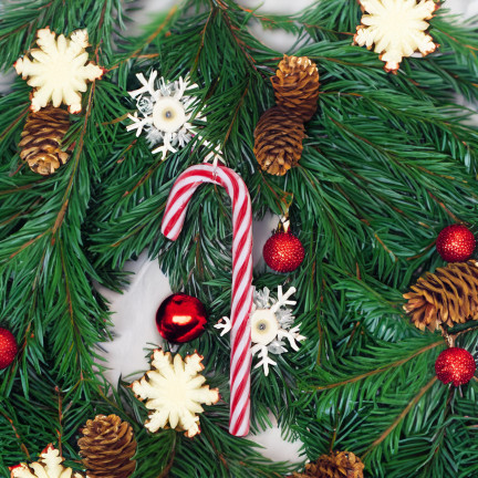 TG67913 ANHÄNGER ZUCKERSTANGE WEIHNACHTSBAUMKUGELN