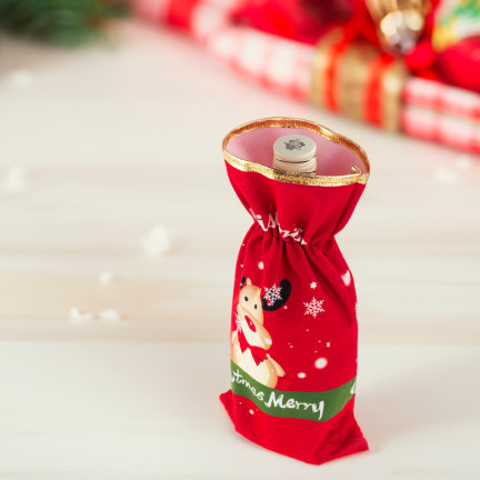 TG69024 FLASCHE FALL WEIHNACHTEN TASCHE GESCHENKE WEIN STOFF