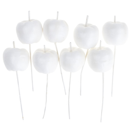 TG69139-1 JABŁUSZKA JABUŁKA NA DRUCIKU PIKU OZDOBNE WIANKI STROIKI 8SZT