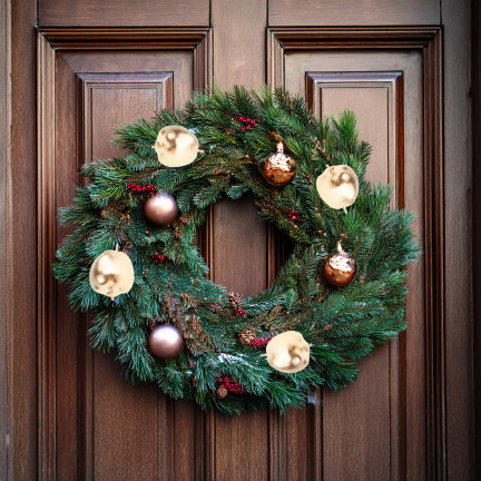 TG69139-3 JABŁUSZKA JABUŁKA NA DRUCIKU PIKU OZDOBNE WIANKI STROIKI 8 SZT