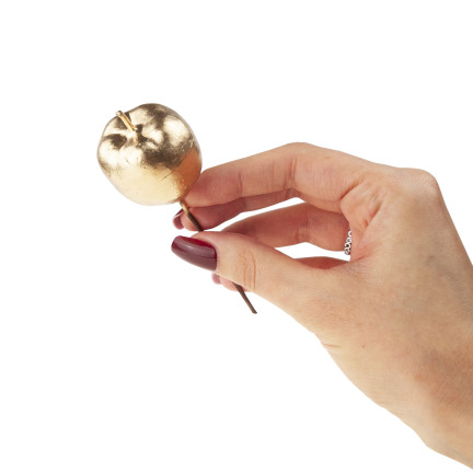 TG69139-3 JABŁUSZKA JABUŁKA NA DRUCIKU PIKU OZDOBNE WIANKI STROIKI 8 SZT