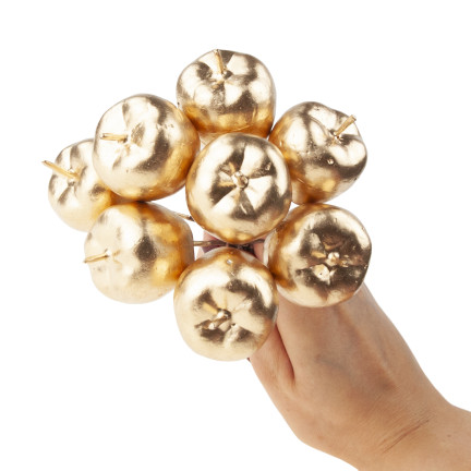 TG69139-3 JABŁUSZKA JABUŁKA NA DRUCIKU PIKU OZDOBNE WIANKI STROIKI 8 SZT