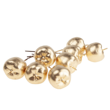 TG69139-3 JABŁUSZKA JABUŁKA NA DRUCIKU PIKU OZDOBNE WIANKI STROIKI 8 SZT