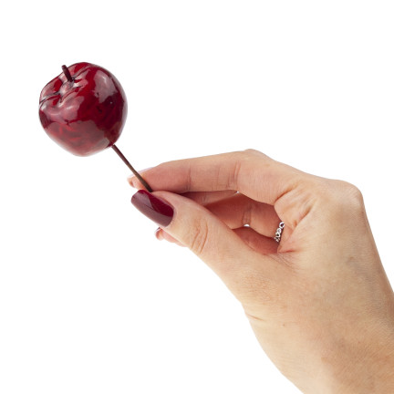 TG69139-4 JABŁUSZKA ZŁOTE JABUŁKA NA DRUCIKU PIKU OZDOBNE WIANKI STROIKI 8 SZT