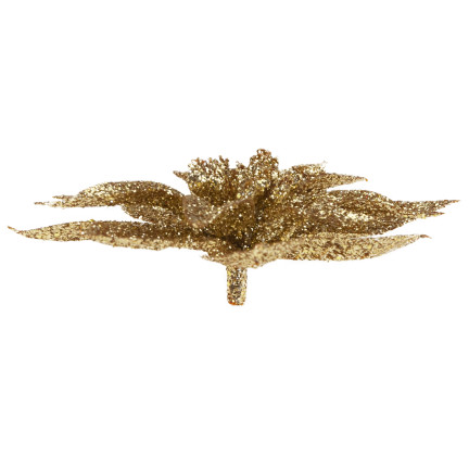 TG69142-3 GOLD BROKAT BLUMEN WEIHNACHTEN DEKORATION SCHILF