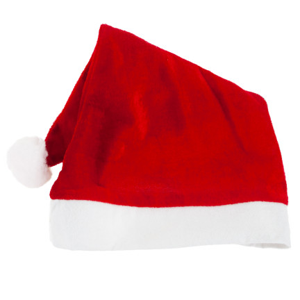 TG69514 TEDDYBÄR SANTA HUT MIT POMPOM UNIVERSAL GRÖSSE ROT
