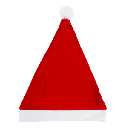 TG69514 TEDDYBÄR SANTA HUT MIT POMPOM UNIVERSAL GRÖSSE ROT