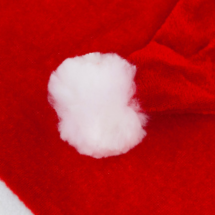 TG69514 TEDDYBÄR SANTA HUT MIT POMPOM UNIVERSAL GRÖSSE ROT