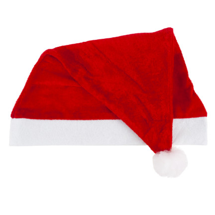 TG69514 TEDDYBÄR SANTA HUT MIT POMPOM UNIVERSAL GRÖSSE ROT