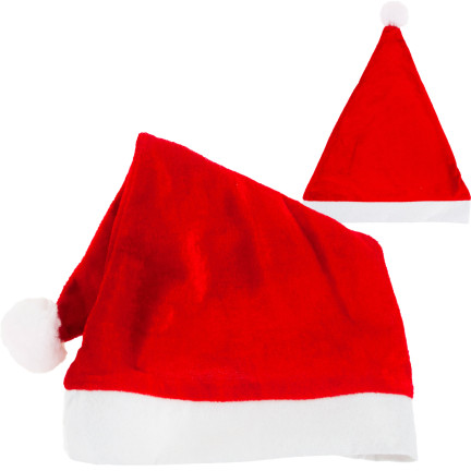 TG69514 TEDDYBÄR SANTA HUT MIT POMPOM UNIVERSAL GRÖSSE ROT