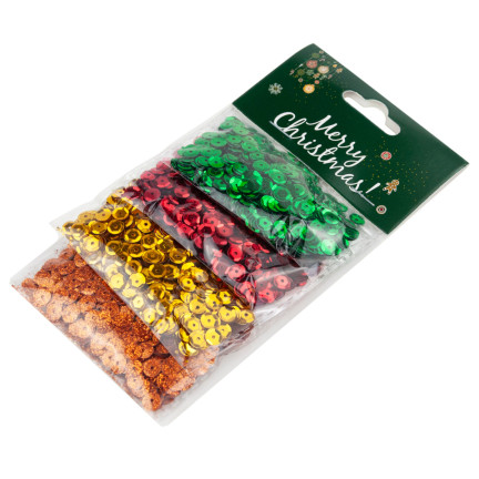 TG69526 DEKORATIVE PAILLETTEN SET 6MM DEKORATIV X4 FARBEN