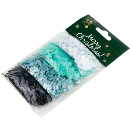 TG69526 DEKORATIVE PAILLETTEN SET 6MM DEKORATIV X4 FARBEN