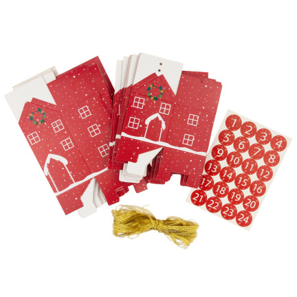 TG70168 ADVENTSKALENDER DIY HÄUSER WEIHNACHTEN FÜLLUNG BOXEN KIT