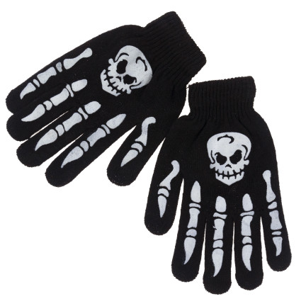 TG70218 HALLOWEEN HANDSCHUHE SKELETT SKELETT KOSTÜM VERKLEIDUNG UNIVERSAL GRÖSSE