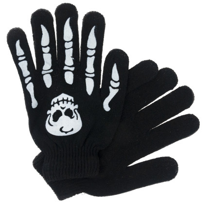 TG70218 HALLOWEEN HANDSCHUHE SKELETT SKELETT KOSTÜM VERKLEIDUNG UNIVERSAL GRÖSSE