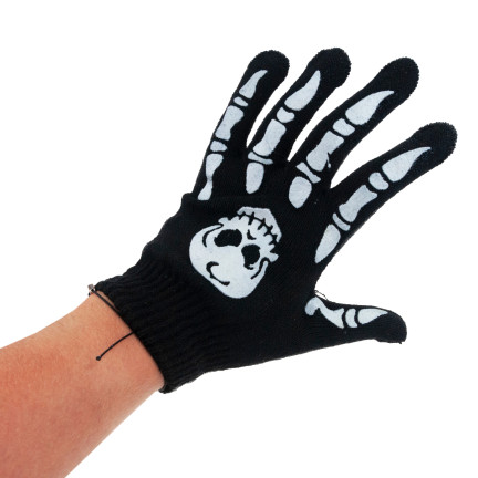 TG70218 HALLOWEEN HANDSCHUHE SKELETT SKELETT KOSTÜM VERKLEIDUNG UNIVERSAL GRÖSSE