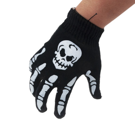 TG70218 HALLOWEEN HANDSCHUHE SKELETT SKELETT KOSTÜM VERKLEIDUNG UNIVERSAL GRÖSSE