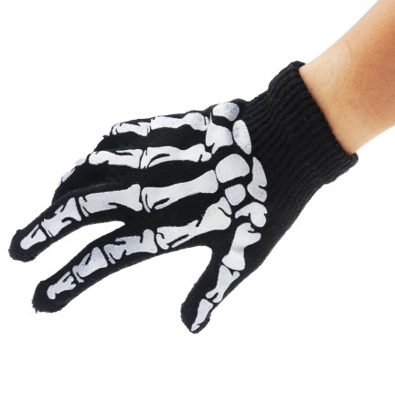 TG70218 HALLOWEENSKÉ RUKAVICE KOSTLIVEC KOSTÝM PŘEVLEK UNIVERZÁLNÍ VELIKOST
