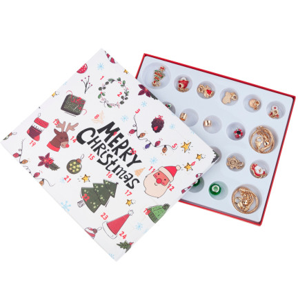 TG70495 ADVENTNÍ KALENDÁŘ ŠPERKY NÁRAMEK DÁREK ZLATÉ PŘÍVĚSKY DIY