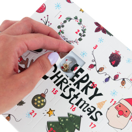 TG70495 ADVENTNÍ KALENDÁŘ ŠPERKY NÁRAMEK DÁREK ZLATÉ PŘÍVĚSKY DIY