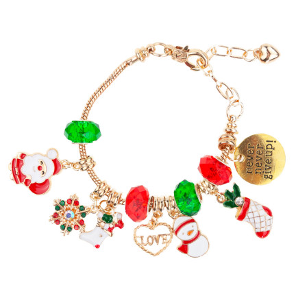 TG70495 ADVENTNÍ KALENDÁŘ ŠPERKY NÁRAMEK DÁREK ZLATÉ PŘÍVĚSKY DIY
