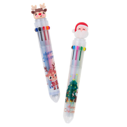 TG70497 SLAVNOSTNÍ PERO SOB SANTA DÁREK VÍCEBAREVNÉ 10V1