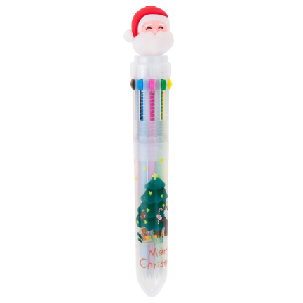 TG70497 SLAVNOSTNÍ PERO SOB SANTA DÁREK VÍCEBAREVNÉ 10V1