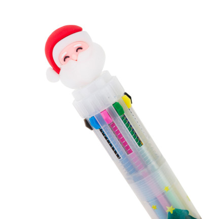 TG70497 SLAVNOSTNÍ PERO SOB SANTA DÁREK VÍCEBAREVNÉ 10V1
