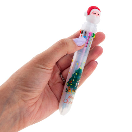 TG70497 SLAVNOSTNÍ PERO SOB SANTA DÁREK VÍCEBAREVNÉ 10V1