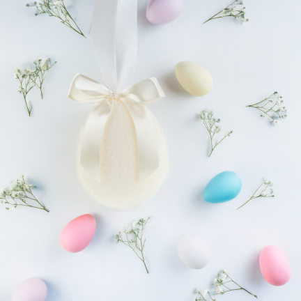 TG70500-1 FLOCKED EGG VELIKONOČNÍ DEKORACE DEKORACE VAJÍČEK PRO STŘEDOVÉ DEKORACE