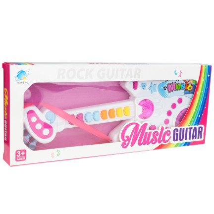 TG71058 INTERAKTIVE ROCK-GITARRE FÜR KINDER LEUCHTET SPIELT LED MUSIKINSTRUMENT