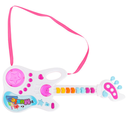 TG71058 INTERAKTIVE ROCK-GITARRE FÜR KINDER LEUCHTET SPIELT LED MUSIKINSTRUMENT