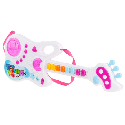 TG71058 INTERAKTIVE ROCK-GITARRE FÜR KINDER LEUCHTET SPIELT LED MUSIKINSTRUMENT