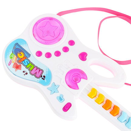 TG71058 INTERAKTIVE ROCK-GITARRE FÜR KINDER LEUCHTET SPIELT LED MUSIKINSTRUMENT