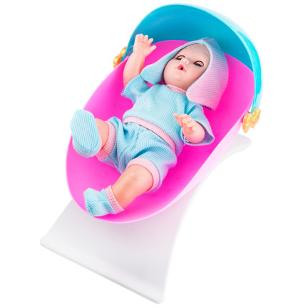 TG71071 PUPPENWIEGE WIEGE PUPPENBETT SET ZUBEHÖR GERÄUSCHE WEINEN