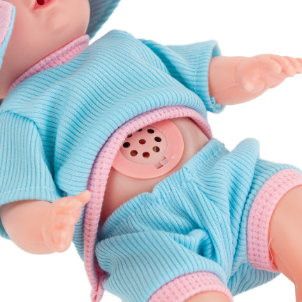 TG71071 PUPPENWIEGE WIEGE PUPPENBETT SET ZUBEHÖR GERÄUSCHE WEINEN