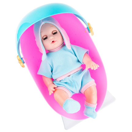 TG71071 PUPPENWIEGE WIEGE PUPPENBETT SET ZUBEHÖR GERÄUSCHE WEINEN