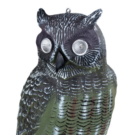 TG71190 Eule Maus Vogel Abschreckung mit Ton und leuchtenden Augen LED Kopf