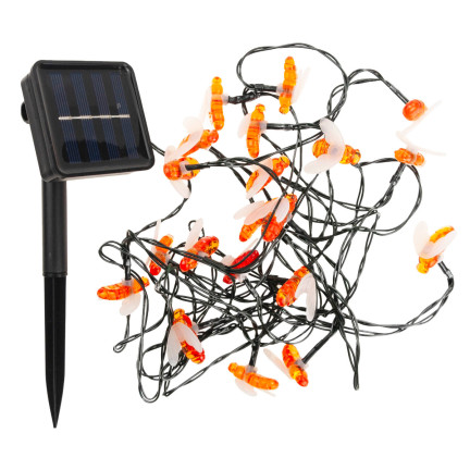 TG71285 GIRLANDE SOLARLEUCHTEN BIENEN LICHT SET 20 LED GARTEN BIENEN