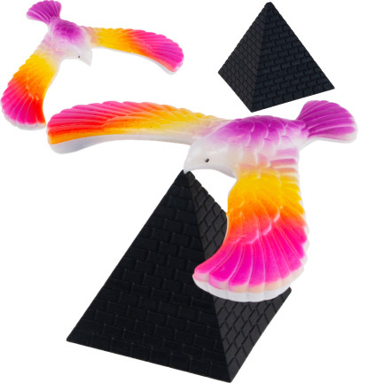 TG71289 MAGICKÁ PYRAMIDA BALANCUJÍCÍ PTÁK ANTIGRAVITAČNÍ BALANČNÍ FIGURKA